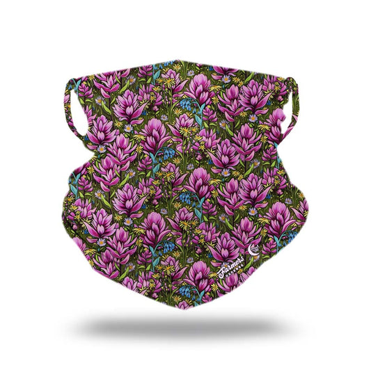 Farmers Neck Gaiter - Rachel Pohl - Art collection Pink Flower FINAL SALE