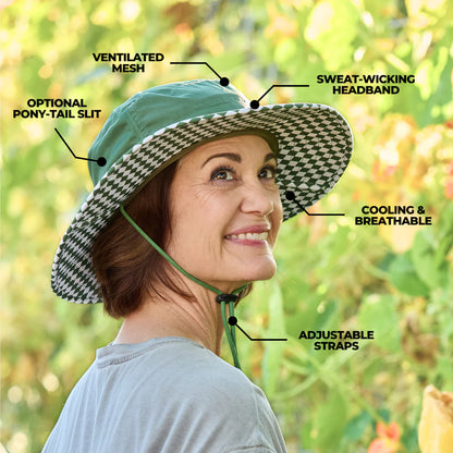 Venture Sun Hat - Moss Check