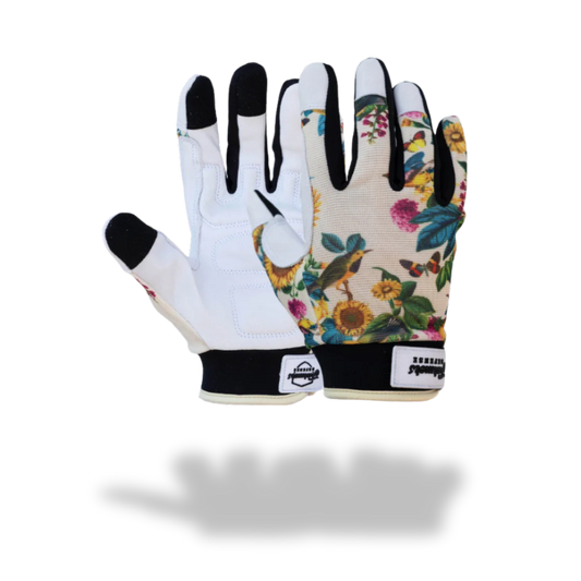 Rugged Guard Leather Gloves - Garden Flower