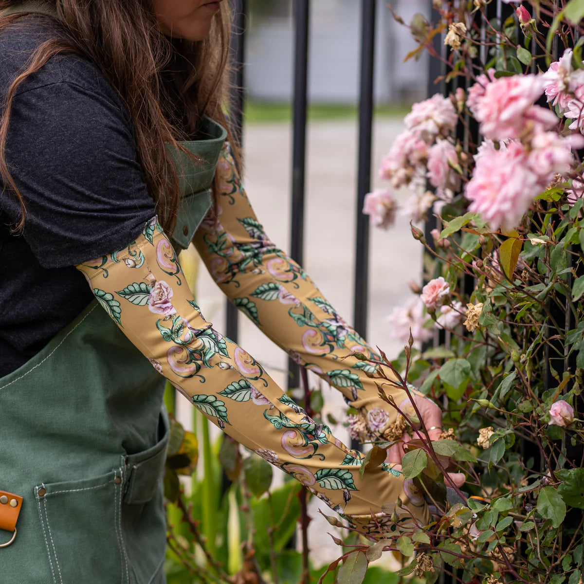 Protection Sleeves - Antique Bloom - Mustard FINAL SALE