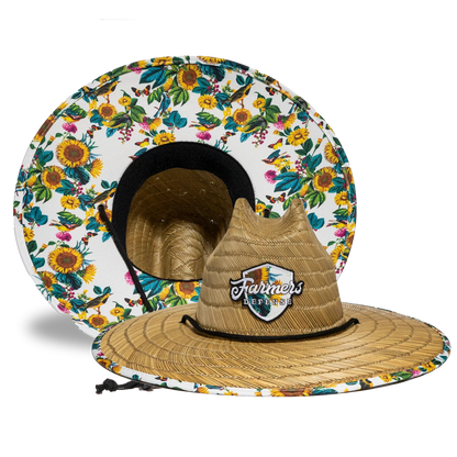 Farmers Defense Straw Hat - Garden Flower